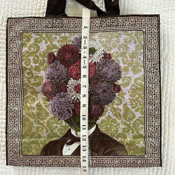 Blue Q Giant Shopper Tote Retired Discontinued Plant Head Unusual Recycled - Picture 8 of 14